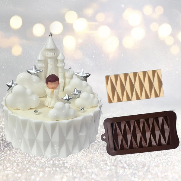 Khuôn Silicon - Viền VN - 17x8cm - VN07 - Tứ Giác