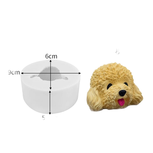 Khuôn Silicon - Động Vật - Chó Mặt Cười 6cm