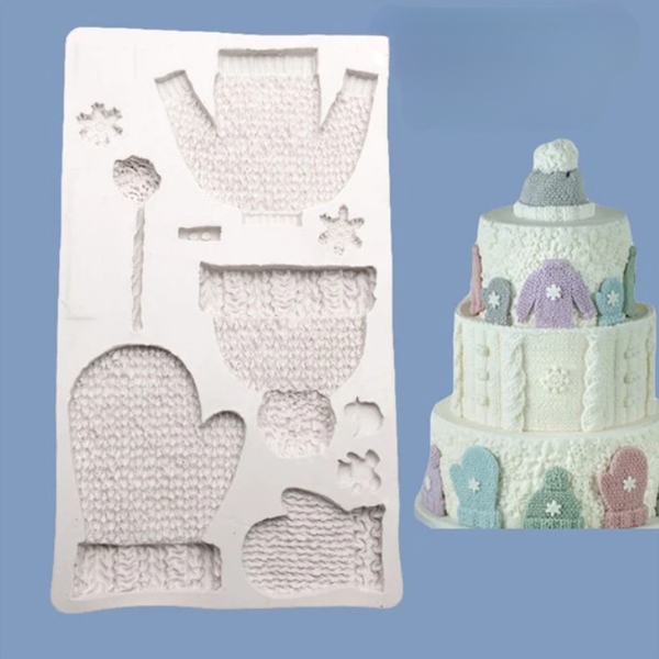 Khuôn Silicon - Quần Áo - Len Nón Bao Tay TH