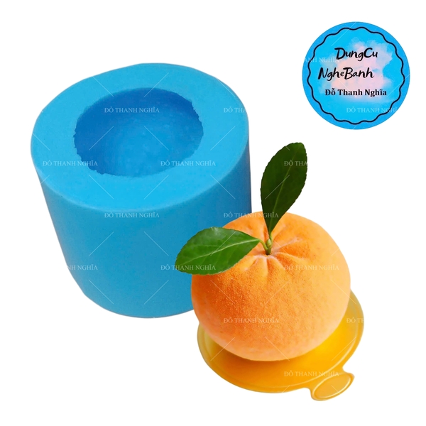 Khuôn Silicon - Trái Cây - Cam 6cm