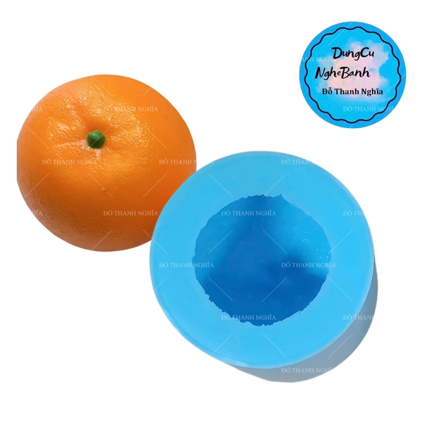 Khuôn Silicon - Trái Cây - Cam 6cm