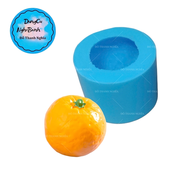 Khuôn Silicon - Trái Cây - Cam 6cm