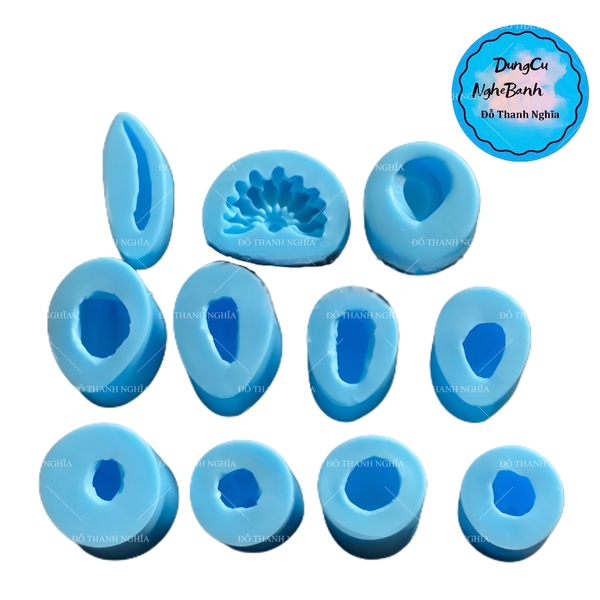 Khuôn Silicon - Trái Cây - Set 11 Khuôn Trái Cây Đủ Loại