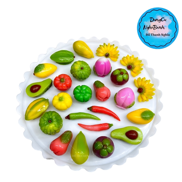 Khuôn Silicon - Trái Cây - Set 11 Khuôn Trái Cây Đủ Loại