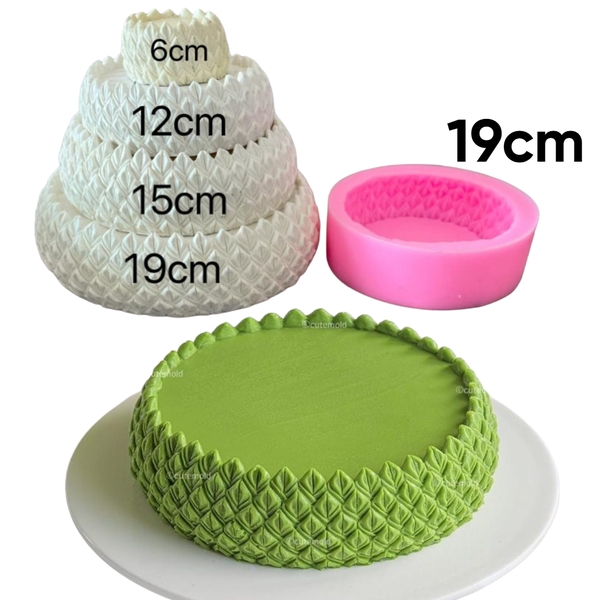 Khuôn Silicon - Đế Sen Thái Tầng - 12cm Cao 3.5cm