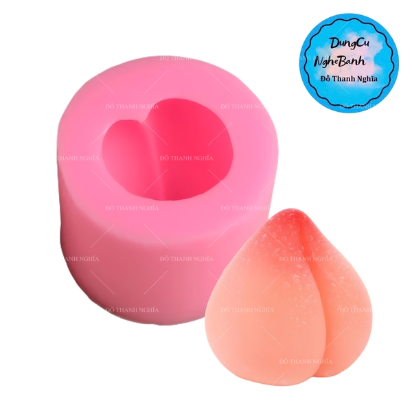 Khuôn Silicon - Trái Cây - Đào 5cm