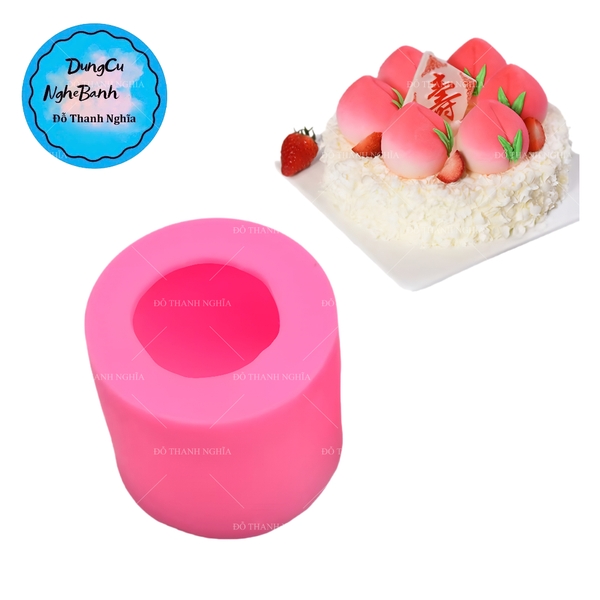 Khuôn Silicon - Trái Cây - Đào 5cm