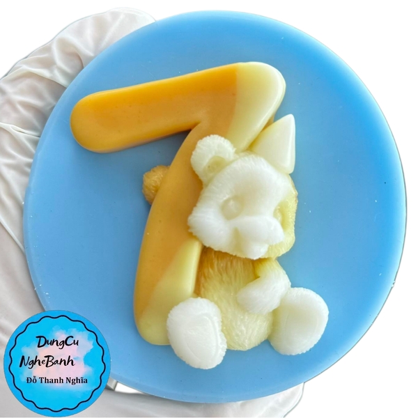 Khuôn Silicon - Số Gấu Số 8 (0-9)