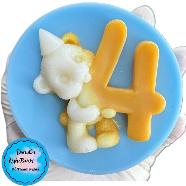 Khuôn Silicon - Số Gấu Số 8 (0-9)