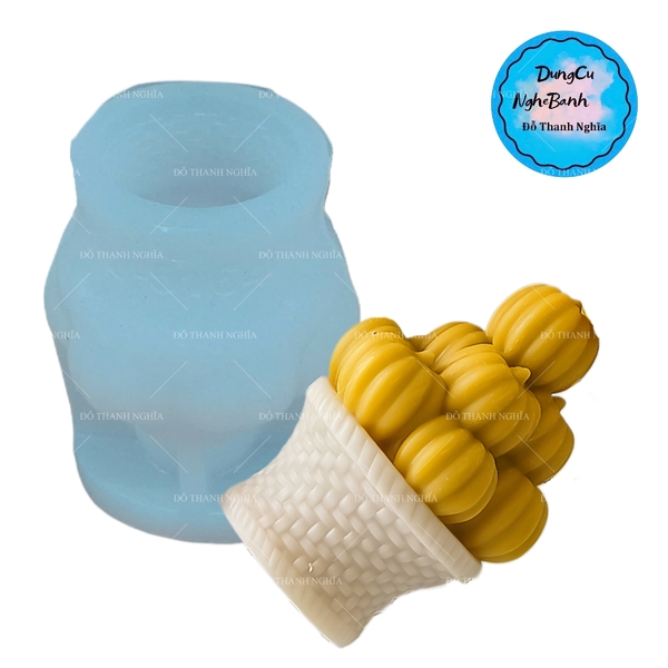 Khuôn Silicon - Trái Cây - Giỏ Bí 6.5cm