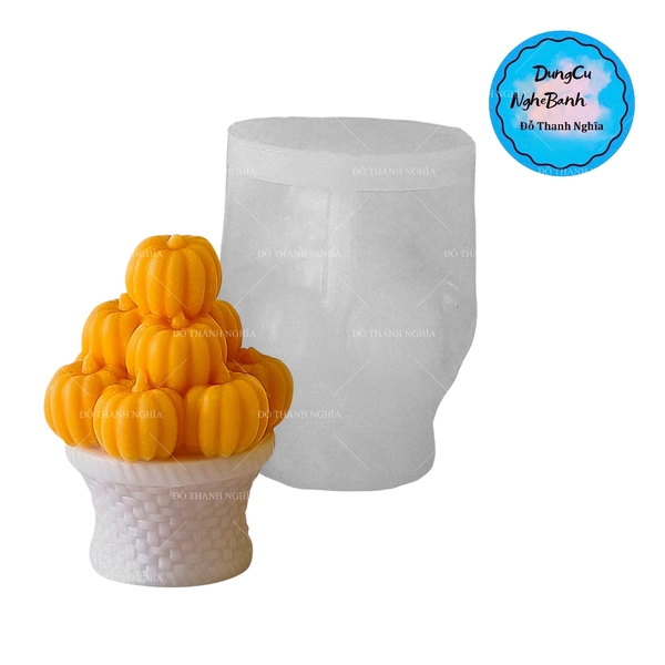 Khuôn Silicon - Trái Cây - Giỏ Bí 6.5cm