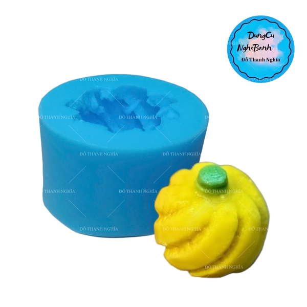 Khuôn Silicon - Trái Cây - Khóm cùi 4.6cm