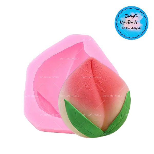 Khuôn Silicon - Trái Cây - Đào 5.2cm Nằm