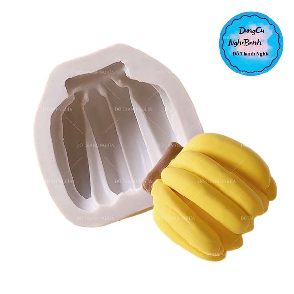 Khuôn Silicon - Trái Cây - Chuối Nải 7cm
