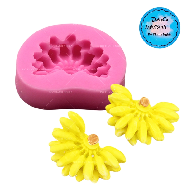 Khuôn Silicon - Trái Cây - Chuối Nải 5cm