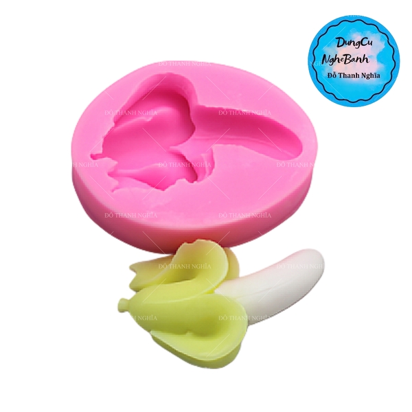 Khuôn Silicon - Trái Cây - Chuối Lột 6cm
