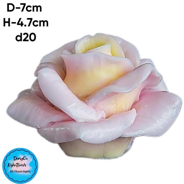 Khuôn Silicon - Hoa Hồng Nở - D20 7CM - Thái Nở