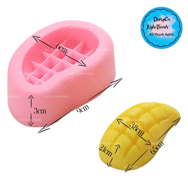 Khuôn Silicon - Trái Cây - Xoài Cắt Miếng
