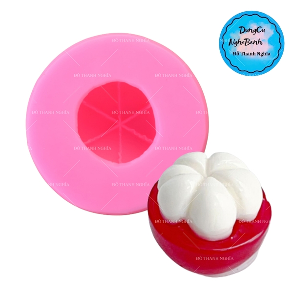Khuôn Silicon - Trái Cây - Măng Cụt - 1 Nữa