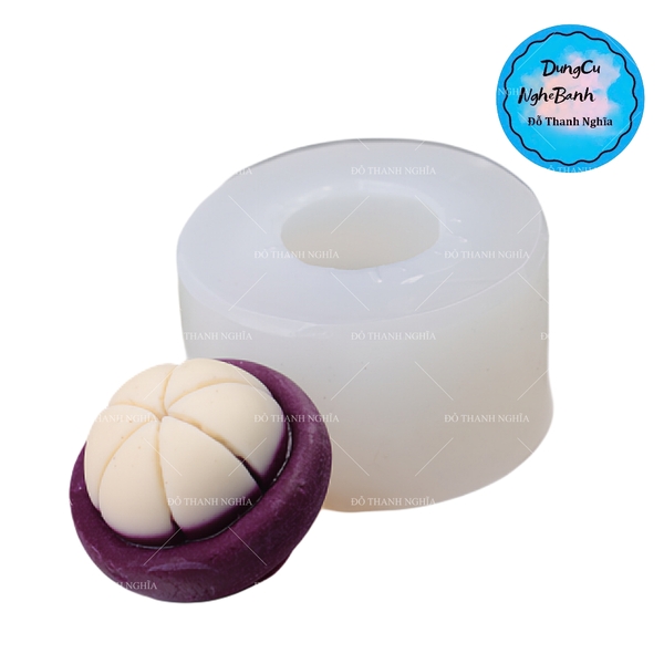 Khuôn Silicon - Trái Cây - Măng Cụt - 1 Nữa