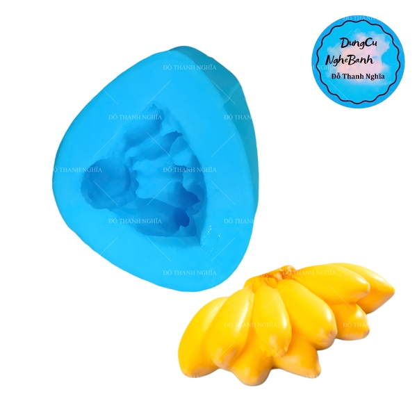 Khuôn Silicon - Trái Cây - Chuối Nải 5.8cm