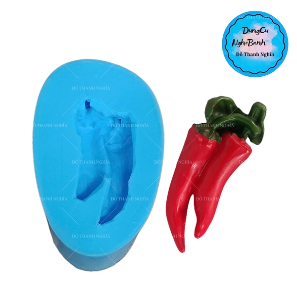 Khuôn Silicon - Trái Cây - Ớt - Ớt Cặp Thái