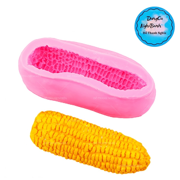 Khuôn Silicon - Trái Cây - Bắp 11cm - 2/3 Trung