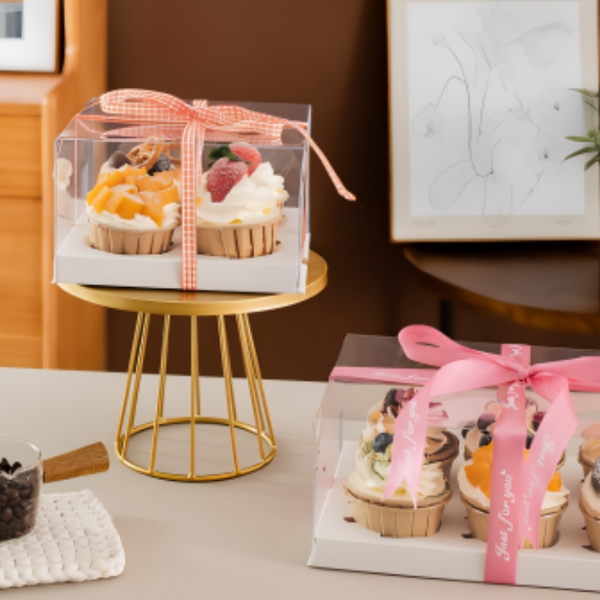 Hộp Nhựa - Cup Cake Gấp - 2 Bánh