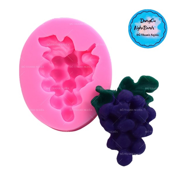 Khuôn Silicon - Trái Cây - Chùm Nho 5cm Cuốn - 1c