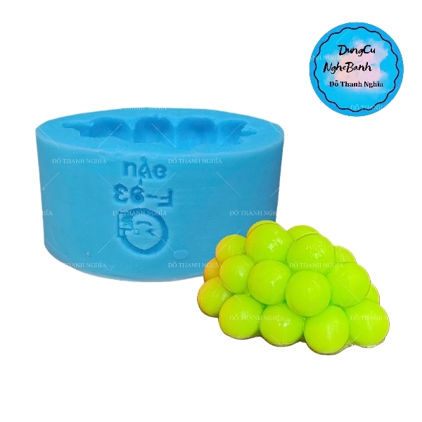 Khuôn Silicon - Trái Cây - Chùm Nho 5.5cm Nho Tròn