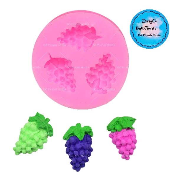 Khuôn Silicon - Trái Cây - Chùm Nho 2cm Cuốn - 3c