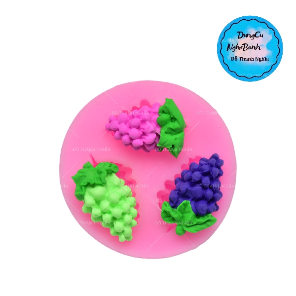 Khuôn Silicon - Trái Cây - Chùm Nho 2cm Cuốn - 3c