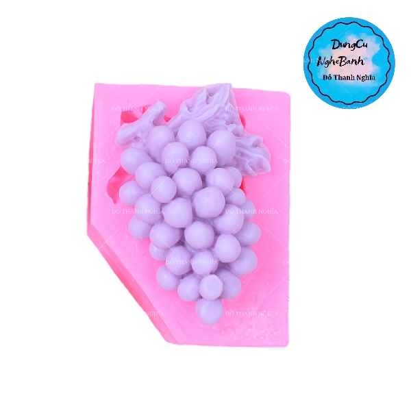 Khuôn Silicon - Trái Cây - Chùm Nho 8.5cm Cuốn - 1c