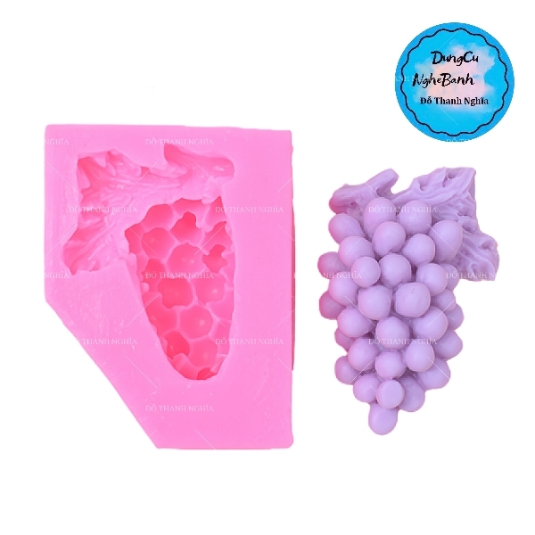 Khuôn Silicon - Trái Cây - Chùm Nho 8.5cm Cuốn - 1c