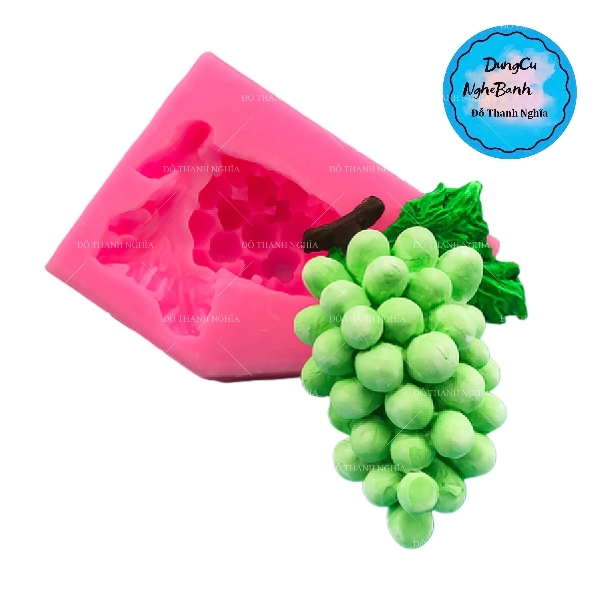 Khuôn Silicon - Trái Cây - Chùm Nho 8.5cm Cuốn - 1c
