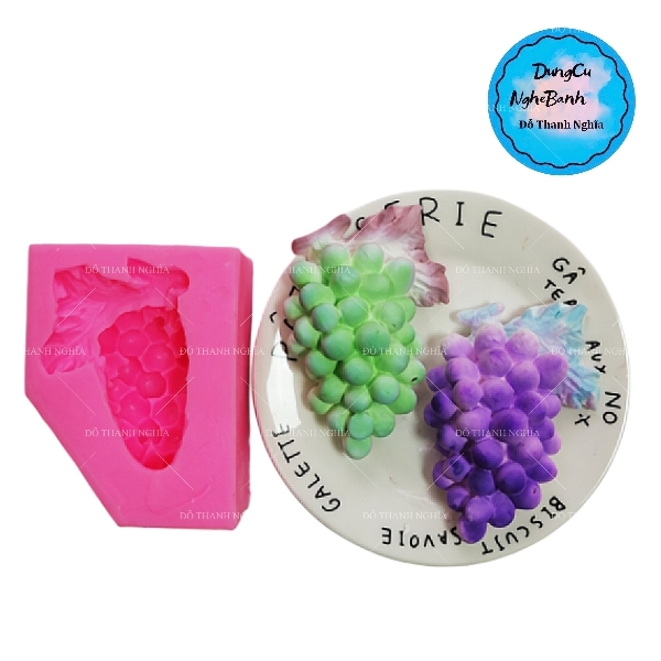 Khuôn Silicon - Trái Cây - Chùm Nho 8.5cm Cuốn - 1c