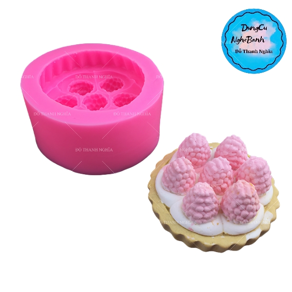 Khuôn Silicon - Trái Cây - Dâu Tây Khối Dây Tây 5.6cm