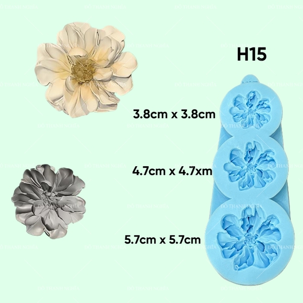 Khuôn Silicon - Hoa Hàn Quốc - H15