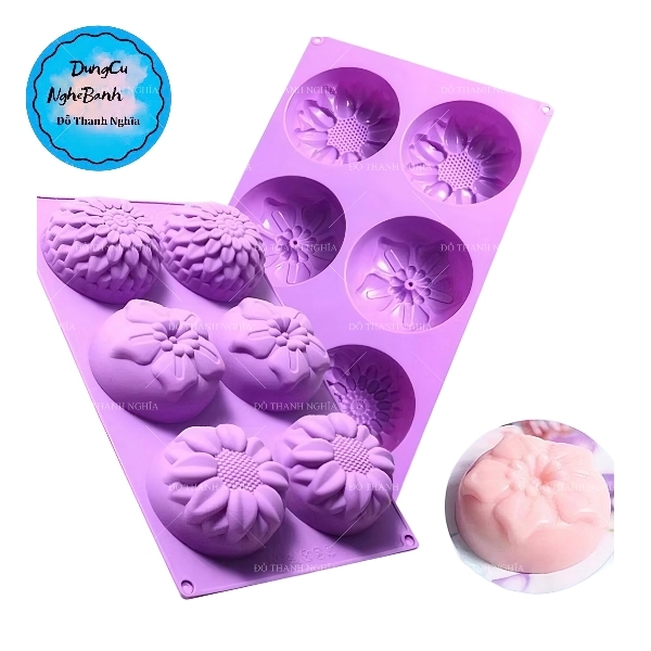 Khuôn Silicon - Đế - Hoa Cúc Hướng Dương Vĩ 6c
