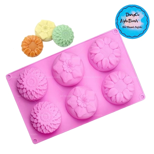 Khuôn Silicon - Đế - Hoa Cúc Hướng Dương Vĩ 6c