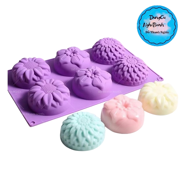 Khuôn Silicon - Đế - Hoa Cúc Hướng Dương Vĩ 6c