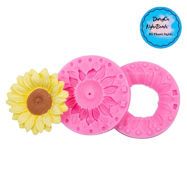 Khuôn Silicon - Hoa Hướng Dương - 9.5cm - 2 Mảnh