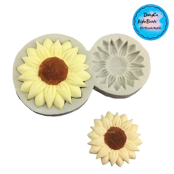 Khuôn Silicon - Hoa Hướng Dương - Mặt 3.8-5.5cm - 2c