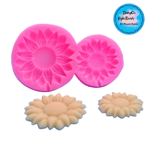 Khuôn Silicon - Hoa Hướng Dương - Mặt 3.8-5.5cm - 2c