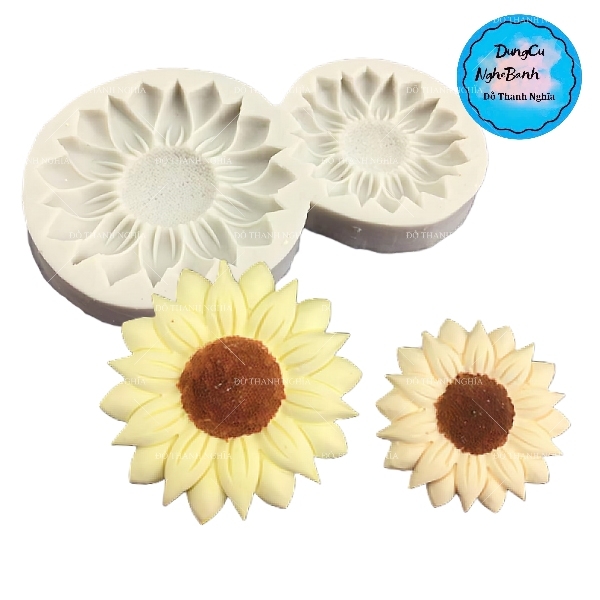 Khuôn Silicon - Hoa Hướng Dương - Mặt 3.8-5.5cm - 2c