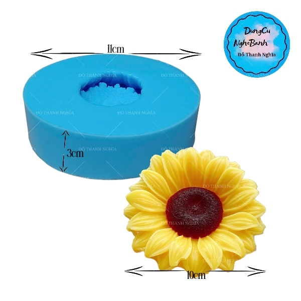 Khuôn Silicon - Hoa Hướng Dương - 10cm - 1 Mảnh sale 120K
