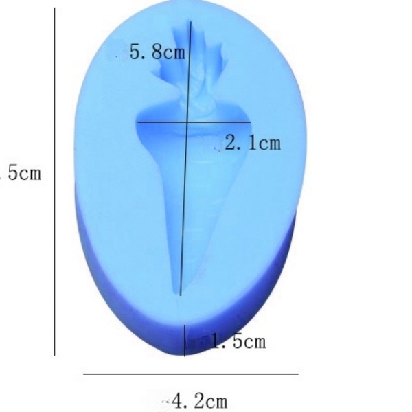 Khuôn Silicon - Rau Củ - Cà Rốt - 5.8cm