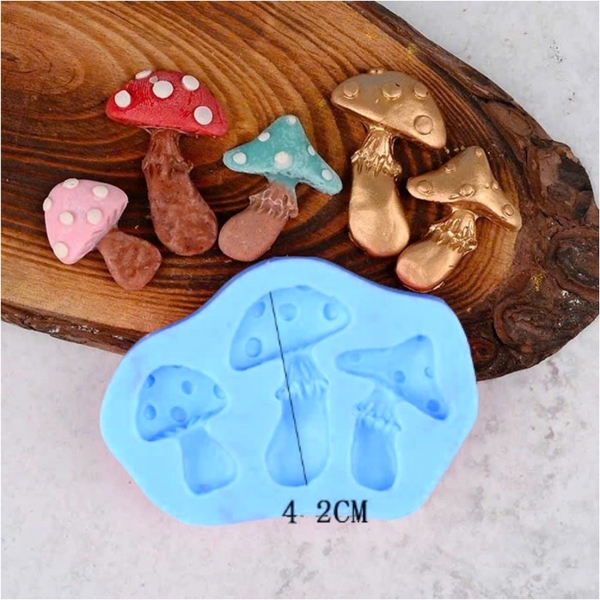 Khuôn Silicon - Rau Củ - Nấm - Vĩ 4cm 3c