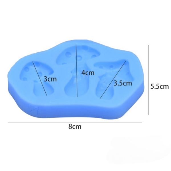 Khuôn Silicon - Rau Củ - Nấm - Vĩ 4cm 3c