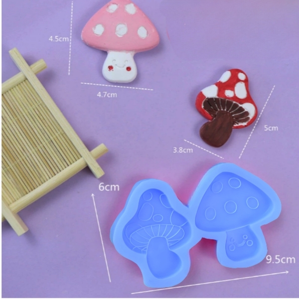 Khuôn Silicon - Rau Củ - Nấm - Vĩ 4.7cm 2c